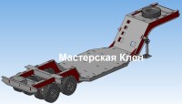 Комплект для самостоятельной сборки 1:43 Полуприцеп МАЗ-5247Д хаки